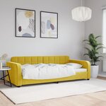 vidaXL Lit de repos jaune 90x200 cm velours