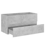 vidaXL Armoire d'évier et lavabo intégré Gris béton Bois d'ingénierie