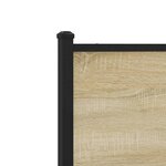 vidaXL Cadre de lit en métal sans matelas chêne sonoma 75x190 cm