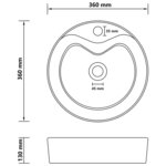 vidaXL Lavabo de luxe avec trop-plein Rose mat 36x13 cm Céramique