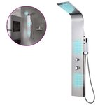 vidaXL Système de panneau de douche acier inoxydable incurvé