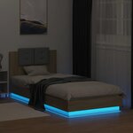 vidaXL Cadre de lit avec LED sans matelas chêne sonoma 90x200 cm
