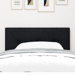 Cabeza LED vidaXL Boutons Capitonnés Noir 90 cm Tissu