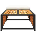 vidaXL Table de jardin avec tabouret bois d'acacia massif