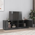 vidaXL Meubles TV 2 Pièces noir 67x39x44 cm acier