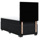 vidaXL Sommier à lattes de lit avec matelas Noir 90x190 cm Velours