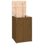 vidaXL Boîte à linge Marron miel 44x44x66 cm Bois massif de pin