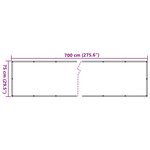 vidaXL Écran d'intimité de balcon crème 700x75 cm PVC