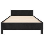 vidaXL Cadre de lit et tête de lit sans matelas noir 90x200 cm velours