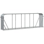 vidaXL Porte-bûches gris clair 300x45x100 cm acier galvanisé
