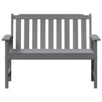 vidaXL Banc de jardin gris clair 120 cm HDPE