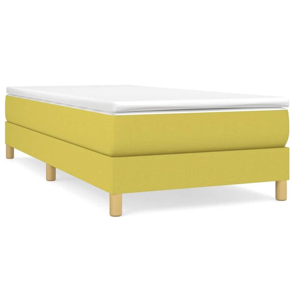 vidaXL Cadre de lit sans matelas vert 100x200 cm tissu