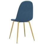 vidaXL Chaises à manger lot de 2 Bleu Velours