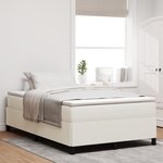Cadre de lit vidaXL Crème 120x190 cm en tissu corduroy