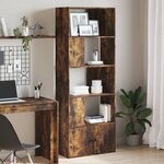 vidaXL Bibliothèque chêne fumé 70x36x189 cm bois d'ingénierie