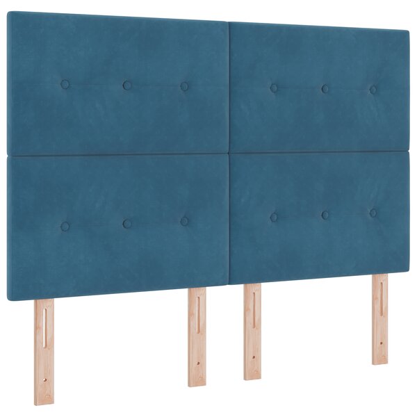 Tête de lit LED vidaXL Bleu foncé 80 cm Velours