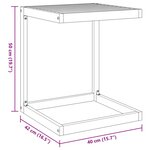 vidaXL vidaXL Table en forme de C 42x40x50 cm bois massif d'acacia