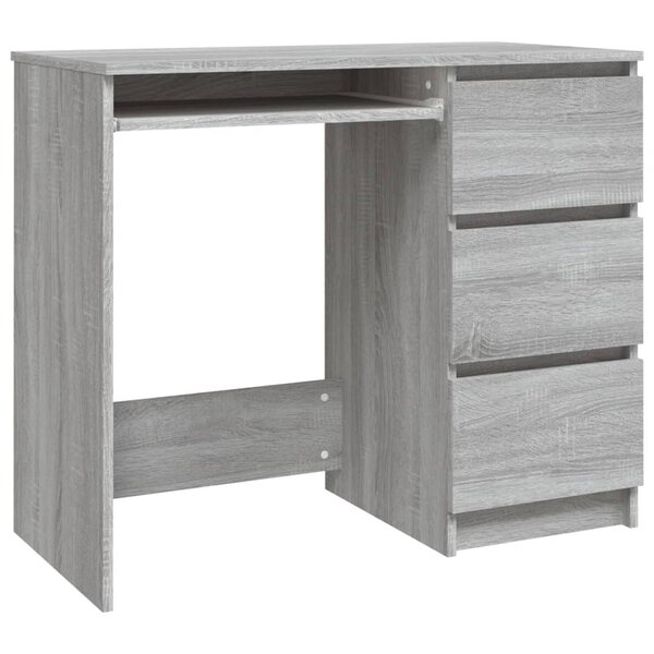 vidaXL Bureau Sonoma gris 90x45x76 cm Bois d'ingénierie