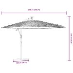 vidaXL Parasol de jardin avec mât en acier bleu 269x269x235 cm