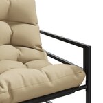 vidaXL Banc de jardin avec coussin taupe 113 cm acier