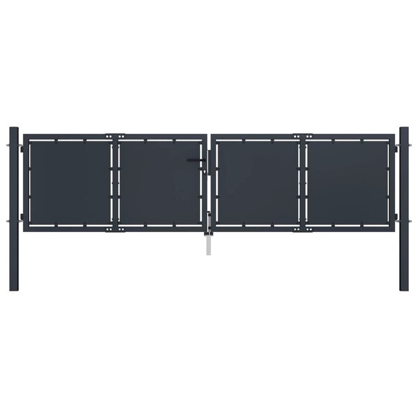 vidaXL Portail de jardin Acier 300 x 75 cm Anthracite