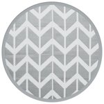 vidaXL Tapis d'extérieur gris Ø160 cm PP