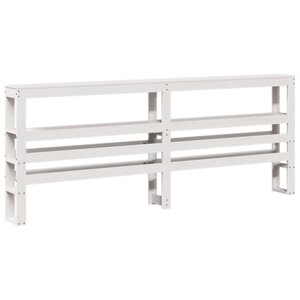 vidaXL Tête de lit avec étagères blanc 180 cm bois massif de pin