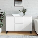 vidaXL Buffet blanc 104x35x70 cm bois d'ingénierie