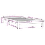 vidaXL Cadre de lit sans matelas marron miel bois massif