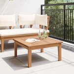vidaXL Table de Jardin 60x60x30 cm Bois Massif Teck
