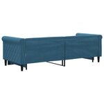 vidaXL Lit de jour avec gigogne sans matelas bleu 80x200 cm
