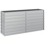 vidaXL Lit surélevé de jardin 160x40x77 cm Acier galvanisé Argenté