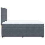 vidaXL Sommier à lattes de lit et matelas Gris foncé 160x200cm Velours