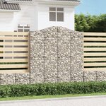 vidaXL Paniers à gabions arqués 6 Pièces 200x30x220/240 cm fer galvanisé
