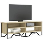 vidaXL Meuble TV chêne sonoma 122x34x41 cm bois d'ingénierie