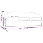 vidaXL Tente de réception escamotable avec 8 parois 3 x 9 m Blanc