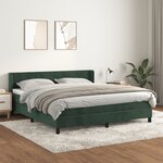 vidaXL Sommier à lattes de lit et matelas Vert foncé 180x200cm Velours