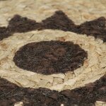 vidaXL Tapis fait à la main Jute avec imprimé marron foncé 90 cm