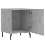 vidaXL Tables de chevet 2 Pièces gris béton 40x40x50 cm bois d’ingénierie