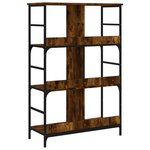 vidaXL Bibliothèque chêne fumé 78 5x33x117 5 cm bois d'ingénierie