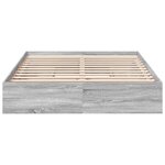vidaXL Cadre de lit à tiroirs sonoma gris 160x200 cm bois d'ingénierie