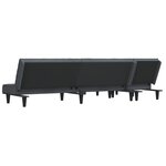 vidaXL Canapé-lit en forme de L gris 255x140x70 cm velours