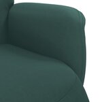 vidaXL Fauteuil inclinable avec repose-pied vert foncé velours