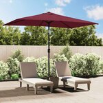 vidaXL Parasol d'extérieur avec mât en métal 300x200 cm rouge bordeaux