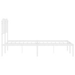 vidaXL Cadre de lit métal sans matelas et tête de lit blanc 150x200 cm