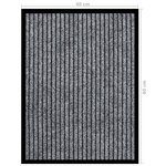 vidaXL Paillasson rayé Gris 40x60 cm