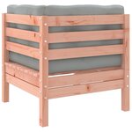 vidaXL Salon de jardin 6 Pièces et coussins bois massif sapin de douglas