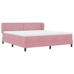 vidaXL Lit à ressorts ensachés avec matelas rose 180x200 cm en velours