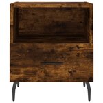 vidaXL Tables de chevet 2Pièces chêne fumé 40x35x47 5cm bois d’ingénierie