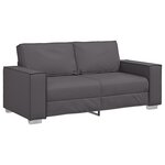 Canapé loveseater vidaXL gris 140 cm en simili cuir
